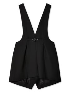 Noir Kei Ninomiya V-neck minidress - Zwart
