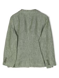 Il Gufo linen single-breasted blazer - Groen