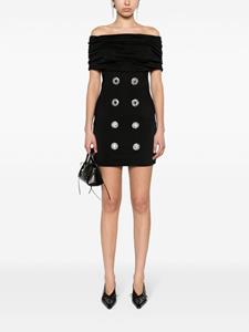 Balmain Gedrapeerde mini-jurk - Zwart