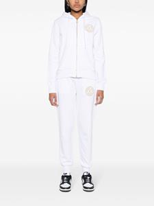 Versace Jeans Couture Hoodie met geborduurd logo en rits - Wit