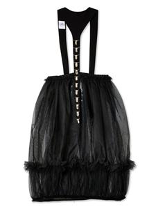 Noir Kei Ninomiya tulle dungaree skirt - Zwart
