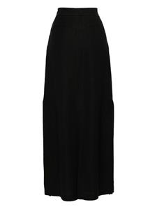Antonelli high-waist twill maxi skirt - Zwart