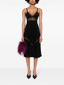 NISSA Midi-jurk met kant - Zwart