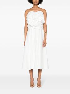 NISSA Midi-jurk met bloemenpatch - Wit