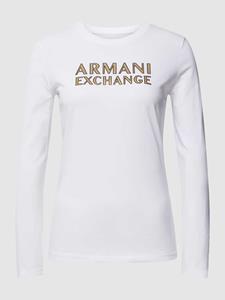 Armani Exchange Shirt met lange mouwen en labelprint