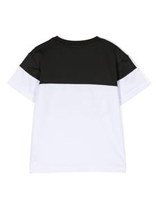 Dkny Kids logo-print colour-block T-shirt - Zwart