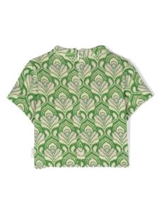 ETRO KIDS patterned-intarsia terry-cloth T-shirt - Groen