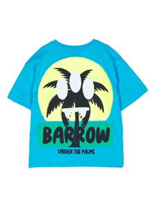 Barrow kids logo-print cotton T-shirt - Blauw