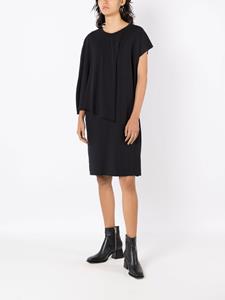 Uma | Raquel Davidowicz Midi-jurk met asymmetrisch vlak - Zwart
