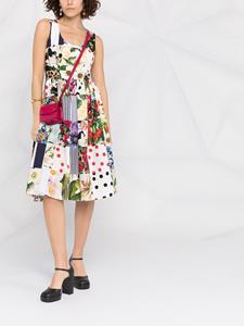 Dolce & Gabbana Midi-jurk met patchwork - Wit