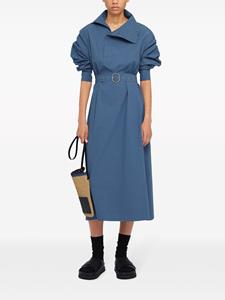 Jil Sander Midi-jurk met ceintuur - Blauw