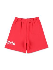 Palm Angels Kids logo-print cotton shorts - Rood