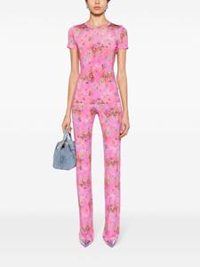 Margherita MACCAPANI Jaz flared broek met bloemenprint - Roze