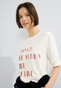 Cecil T-shirt met wording-print