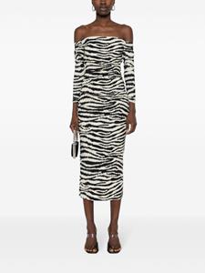 CHIARA BONI La Petite Robe zebra-print jersey dress - Zwart