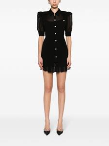 Alessandra Rich Geplooide mini-jurk - Zwart