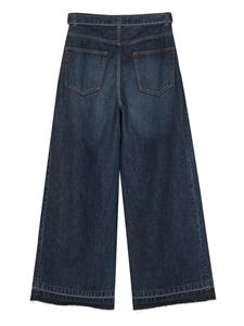 Sacai belted wide jeans - Blauw
