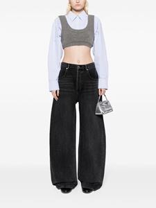 Alexander Wang low-rise wide-leg jeans - Zwart