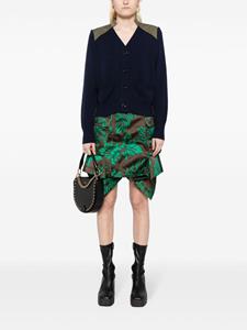 Sacai asymmetric floral-print skirt - Bruin