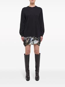 Helmut Lang Bubble abstract-print silk miniskirt - Grijs