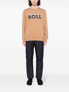 BOSS logo-print cotton sweatshirt - Bruin
