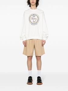Gucci Katoenen sweater met GG-logo borduurwerk - Beige