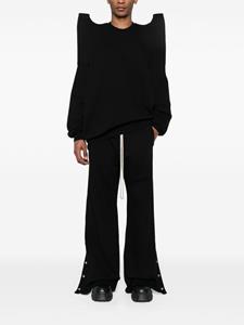 Rick Owens DRKSHDW Katoenen sweater met gestructureerde schouders - Zwart