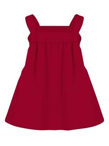 Lapin House bow-detail cotton dress - Rood