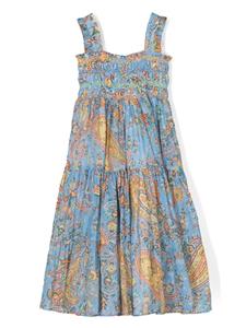 ETRO KIDS paisley-print cotton dress - Blauw
