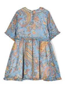 ETRO KIDS paisley-print cotton dress - Blauw