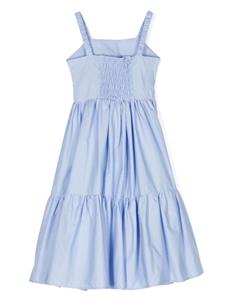 Miss Grant Kids bow-detail cotton dress - Blauw