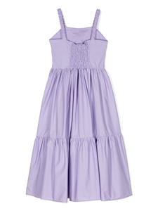 Miss Grant Kids bow-detail cotton dress - Paars