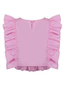 Lapin House ruffled cotton blouse - Roze