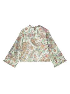 ETRO KIDS paisley-print cotton blouse - Groen