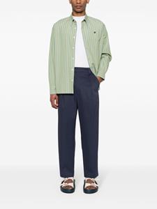 A.P.C. gabardine pleated tapered trousers - Blauw