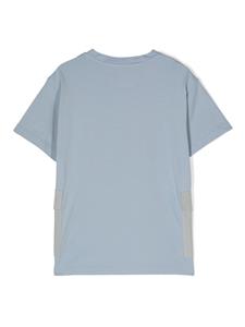 C.P. Company Kids embroidered-logo piqué T-shirt - Blauw