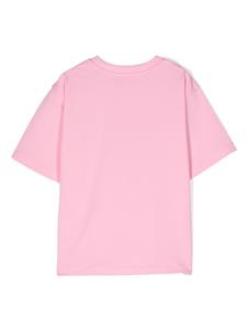 Moschino Kids logo-print cotton T-shirt - Roze