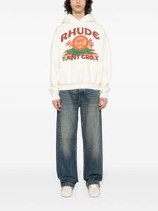 RHUDE mid-rise wide-leg jeans - Blauw