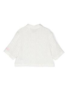Missoni Kids sequined cropped shirt - Wit
