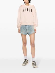 AMIRI logo-print cotton hoodie - Roze