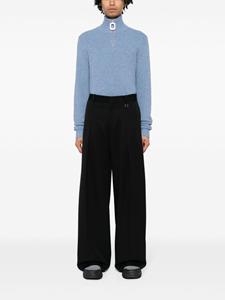 Wooyoungmi wide-leg wool trousers - Zwart