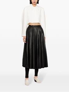 Fabiana Filippi pleated leather skirt - Zwart