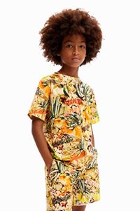 Desigual T-shirt collage camouflage - BROWN