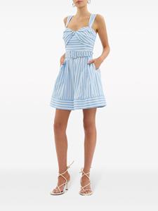 Rebecca Vallance Ava stripe-print minidress - Blauw