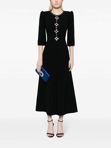 Jenny Packham Capote crystal-embellished midi dress - Zwart