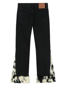 BLUEMARBLE faux-fur flared jeans - Grijs