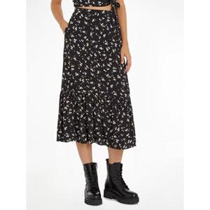 Tommy Jeans A-Linien-Rock TJW FLORAL RUFFLE MIDI SKIRT EXT Mit Tommy Jeans Markenlabel