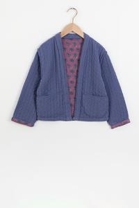 Sissy-Boy Donkerblauw Reversible Kimono Jasje Met Print