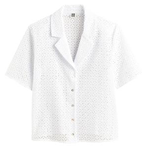 LA REDOUTE COLLECTIONS Blouse met tailleurkraag, Engels kant
