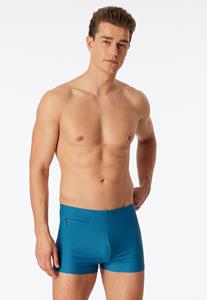 Schiesser Zwembroek met pijp in tricot retro petrol - Classic Swim 